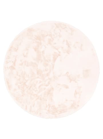 Pergamon Fellteppich Plush Rund in creme