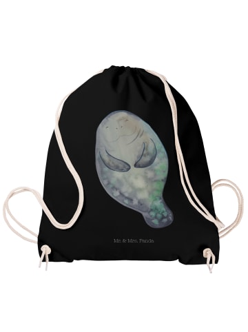 Mr. & Mrs. Panda Jutebeutel Seekuh Happy ohne Spruch in Schwarz