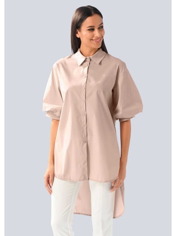 Alba Moda Bluse mit Hemdkragen in beige