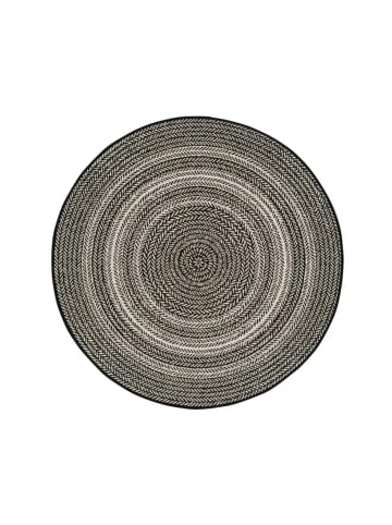 Atticgo Outdoor-Teppich SILVANA rund in schwarz