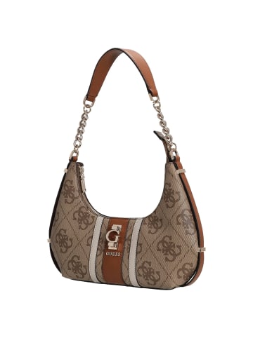 Guess Erenia Top Zip - Schultertasche (coal logo) in latte logo
