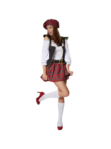 tectake Schottin/Hochländerin, Gr. M, Bluse mit Rüschen an Kragen und Ärmeln