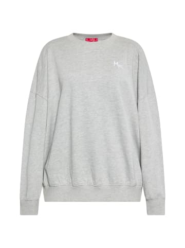 Swirly Sweatshirt in Hellgrau Melange