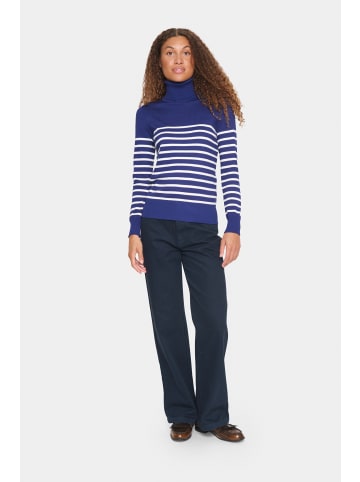SAINT TROPEZ Rollkragen MilaSZ Gerade Passform in Midnight Sail