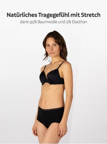Elsie 5er Pack High Waist Hüftslip in Schwarz