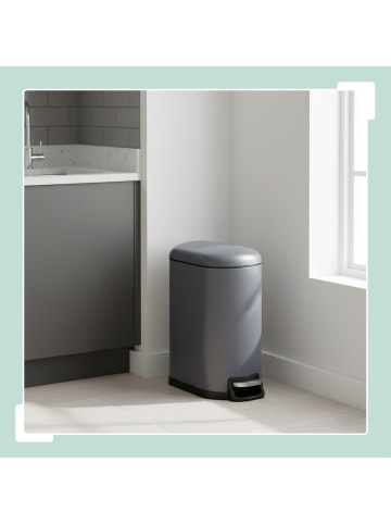 relaxdays Mülleimerin Grau - 10 Liter