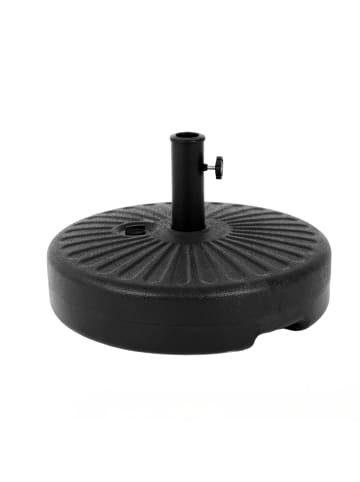 ABRIHOME Sonnenschirmständer in Schwarz HDPE mit 37kg Sand Wasser für Garten Terrasse
