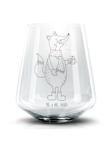 Mr. & Mrs. Panda Blümchentail Glas Fuchs Keks ohne Spruch in Transparent