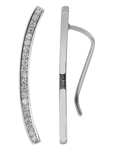 Adeliás Damen Ohrringe aus 925 Silber mit Zirkonia in silber