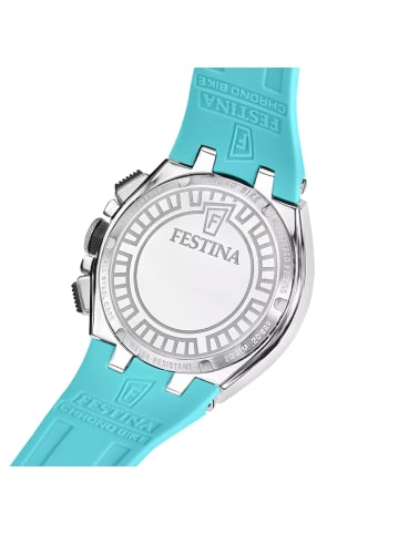 Festina Herrenuhr Chronograph Chrono Bike Silikon Azurblau