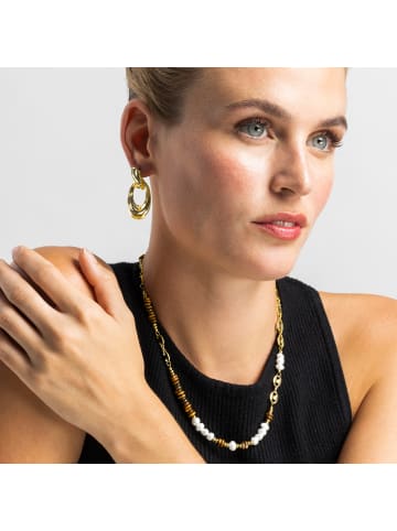 Luxenter Halskette mit Tigerauge, 18K vergoldet – Kimbalbo
