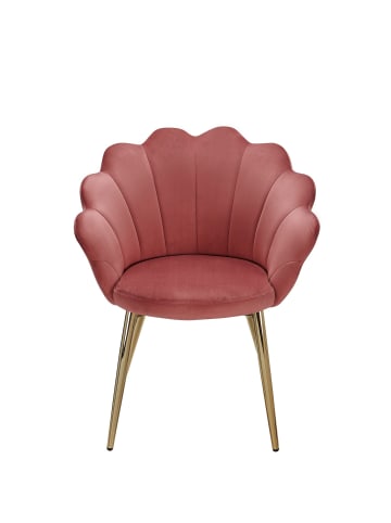 KADIMA DESIGN Esszimmerstuhl Tulpe Samt Gepolstert, Küchenstuhl mit in Rosa