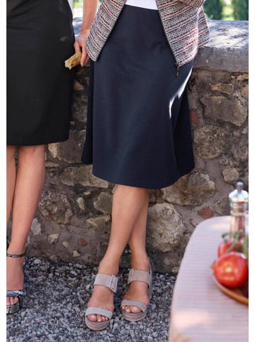 GOLDNER Kurzgröße:  Midirock mit Schlupfbund in marine