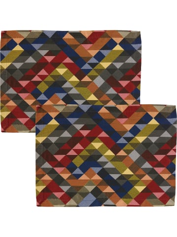 Sander Jacquard, Gewebt Tischset 2er-Pack Salsa in bunt-rot