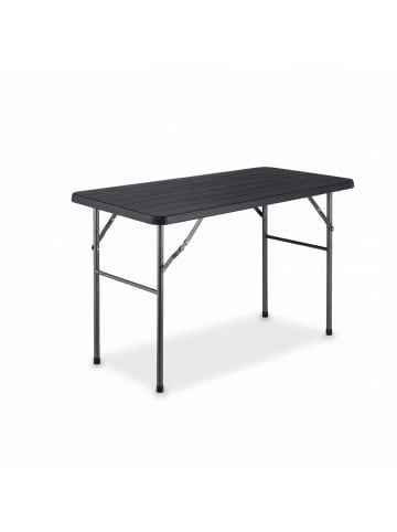 relaxdays Gartentisch in Schwarz - (B)118 x (H)74 x (T)60 cm