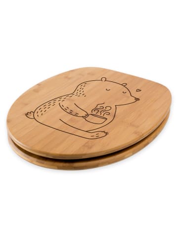 Mr. & Mrs. Panda Toilettendeckel Bär Morgenkaffee ohne Spruch in Transparent