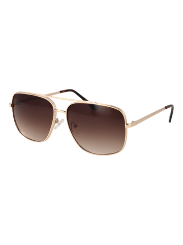 Guess Männer Sonnenbrille Trapezförmig Gold