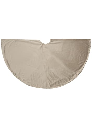 JACK Christbaumdecke Rund Ø 120cm Weihnachtsbaumdecke in Taupe / Samt