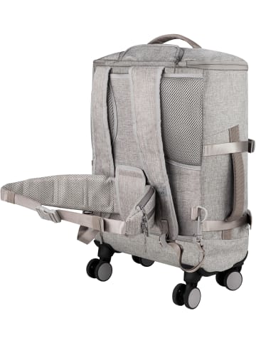 normani Reisetrolley mit Rucksackfunktion und Hüftgurt in Beige