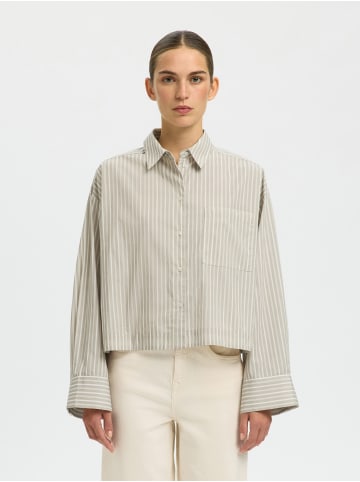 SELECTED FEMME Cropped Boxy Shirt in Pure Cashmere