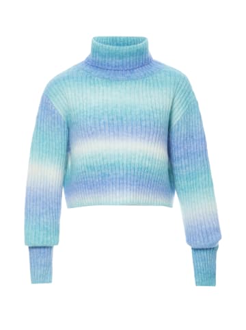 Albee Women Rollkragenpullover in Blau Mehrfarbig