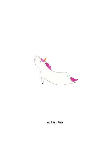 Mr. & Mrs. Panda Trinkbehälter Einhorn Yoga ohne Spruch in Weiß