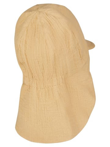 Sterntaler Schirmmütze mit Nackenschutz Musselin in sand
