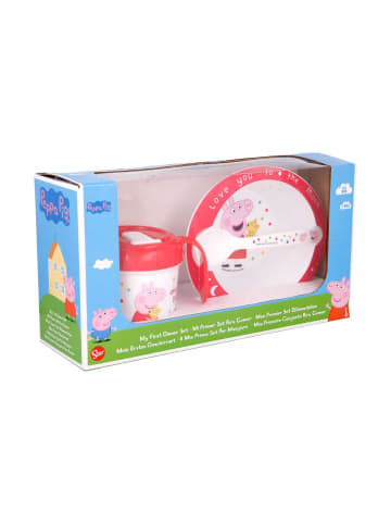 Stor 3er Set Babygeschirr Peppa Pig bunt in bunt