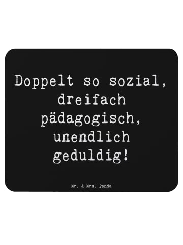 Mr. & Mrs. Panda Mouse Pad Spruch Sozialpädagogin Power mit Spruch in Schwarz