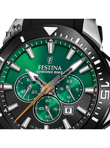 Festina Chronograph-Armbanduhr Festina Chrono Bike schwarz extra groß (ca. 47mm)