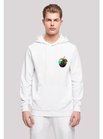 F4NT4STIC Basic Hoodie Colorfood Collection - Rainbow Apple in weiß