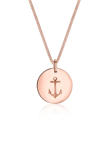 Elli Halskette 925 Sterling Silber Anker in Rosegold