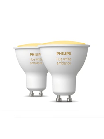 Philips Philips Hue White Ambiance GU10 LED Lampe (2x, 230 lm) in weiß