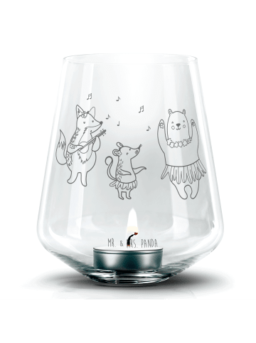 Mr. & Mrs. Panda Dekoglas Waldtiere Aloha ohne Spruch in Transparent