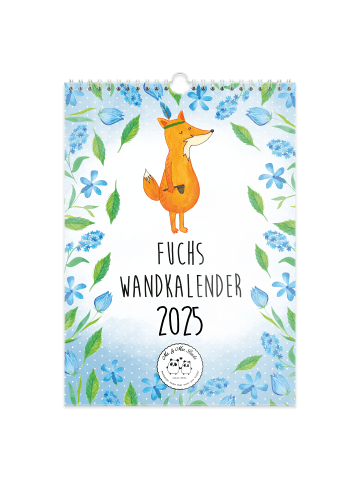 Mr. & Mrs. Panda A4 Wandkalender 2025 Fuchs Collection mit Spruch in Weiß