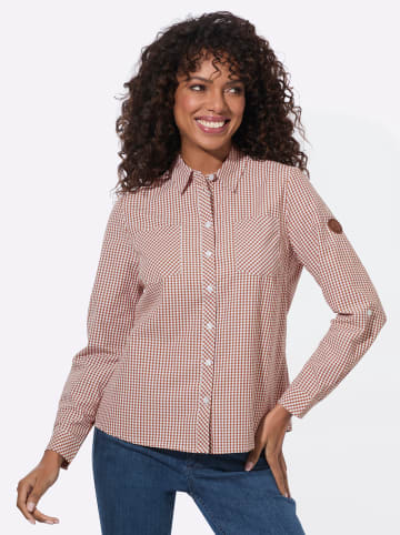 WITT WEIDEN Karo-Bluse in cognac-weiß-kariert