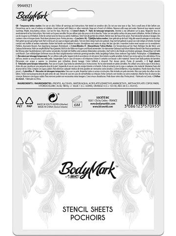 Bic BodyMark by BIC, temporäre Tattoos in 3 Farben 'New School', schnell trocknend