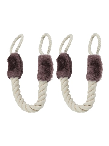 relaxdays 20x Türkordel Klemmschutz in Braun / Beige