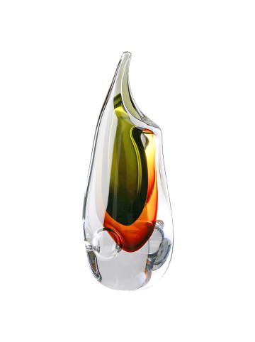 GILDE Vase "Finesse" braun, grün, klar - (H) 30 cm