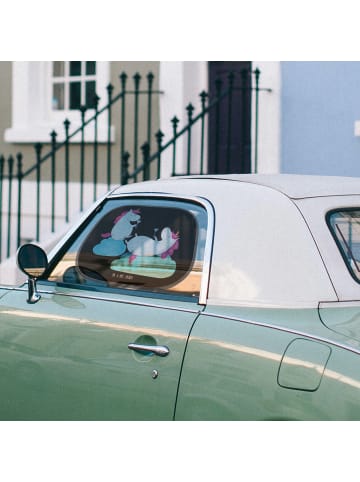 Mr. & Mrs. Panda Sonnenschutz Auto Einhorn Sekt ohne Spruch in Schwarz