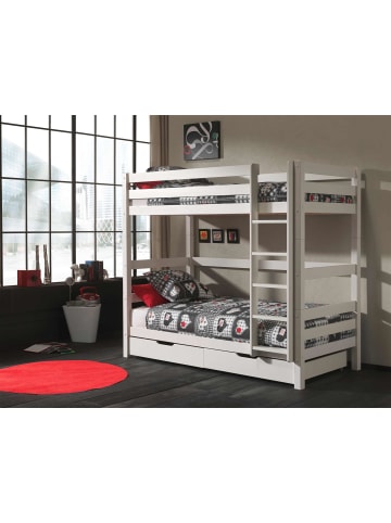 58 aufm Kessel ETAGENBETT Karolina 210x182x105 aus Massivholz in Weiß