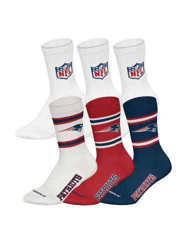 NFL Socken 6er Pack in New England Patriots 2/Weiß