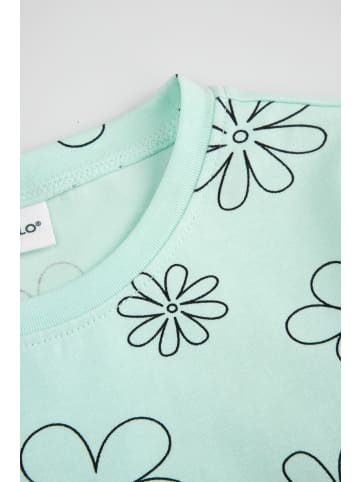 Coccodrillo Kleid mit kurzen Ärmeln in in Minzfarbe