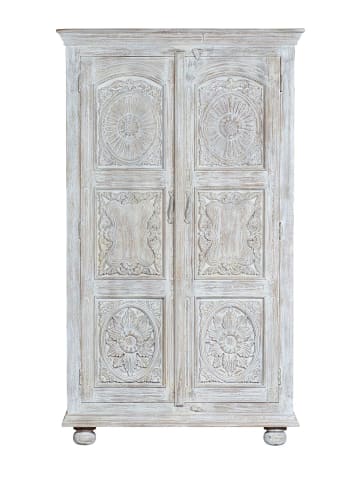 Giner y Colomer Kleiderschrank aus gealtertem weißem Mangoholz 2 Meter in White