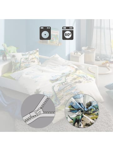 Erwin Müller Renforcé Kinder-Bettwäsche in natur-grün