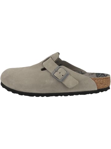 Birkenstock Clogs Boston Veloursleder normal in grau