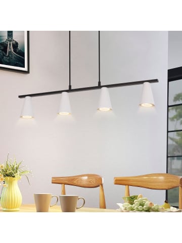 ZMH Pendelleuchte 4-flammige GU10 in Weiß Kegelform Design Metall Modern Max.25W