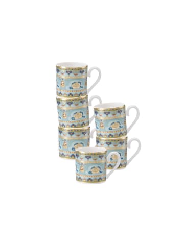 Villeroy & Boch 6er Set Espressotassen Samarkand Aquamarin 50 ml in bunt
