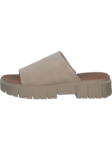 Tamaris Plateau-Pantoletten in TAN