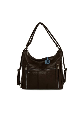 BAGmori Schultertasche in Braun